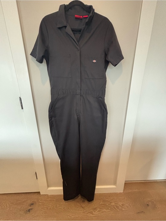 Dickies Pants - Dickies Black Short-Sleeve Utility Jumpsuit